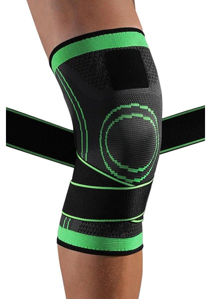 Sıkılaştırma Bantlı Termal Lastikli Sporcu Diz Desteği Bandajı - Medikal Koruyucu Diz Bandı N814