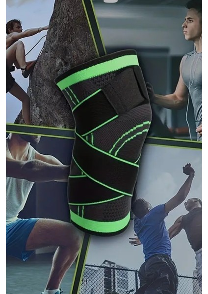 Sıkılaştırma Bantlı Termal Lastikli Sporcu Diz Desteği Bandajı - Medikal Koruyucu Diz Bandı N814 fırsatları