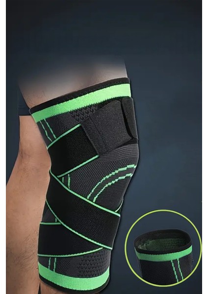 Sıkılaştırma Bantlı Termal Lastikli Sporcu Diz Desteği Bandajı - Medikal Koruyucu Diz Bandı N814 indirimleri