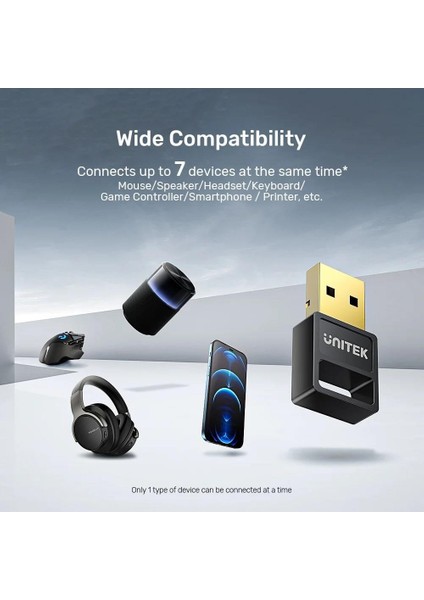 Unıtek Bluetooth 5.3 Mını USB Adaptör (B105B)