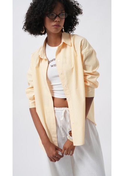 Çizgili Basic Gömlek modelleri