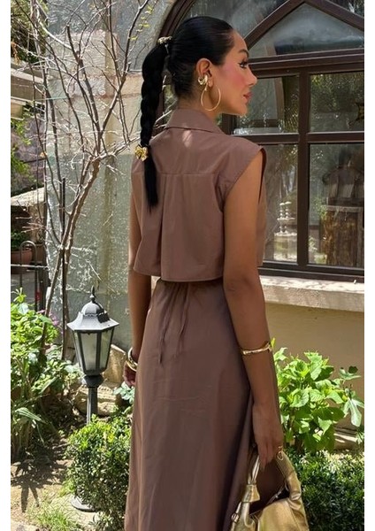 Göbeği Halka Detaylı Midi Boy Elbise 2896 fırsatları