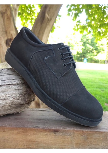 689 Siyah Hakiki Deri Hafif Rahat Günlük Erkek Klasik Ayakkabı