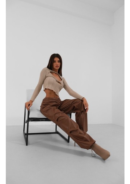 Bel Lastikli Deri Pantolon fiyatları