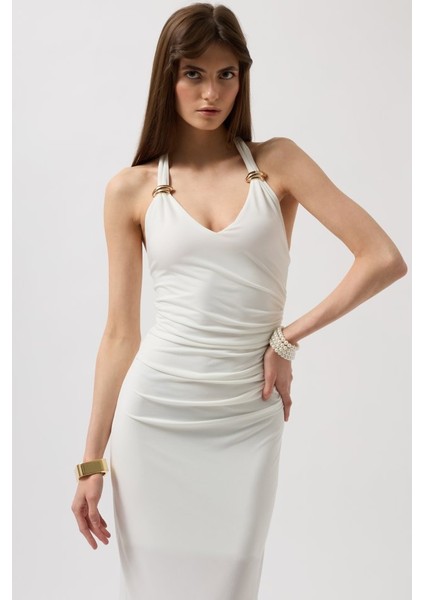 Aksesuar Detay Maxi Elbise fırsatları