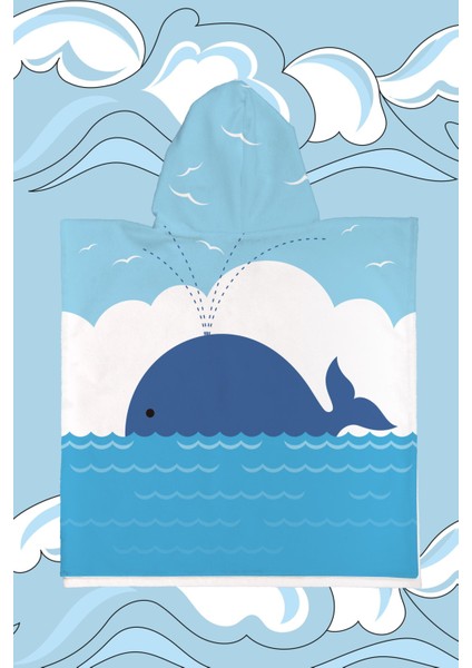 Blue Whale Çocuk Panço Plaj Havlusu fiyatları