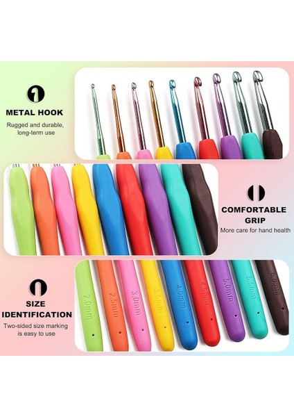 Silikon Saplı Tığ Seti (2)(2,5)(3)(3,5)(4)(4.5)(5)(5.5)(6) No 9 Lu Tığ Seti indirimleri