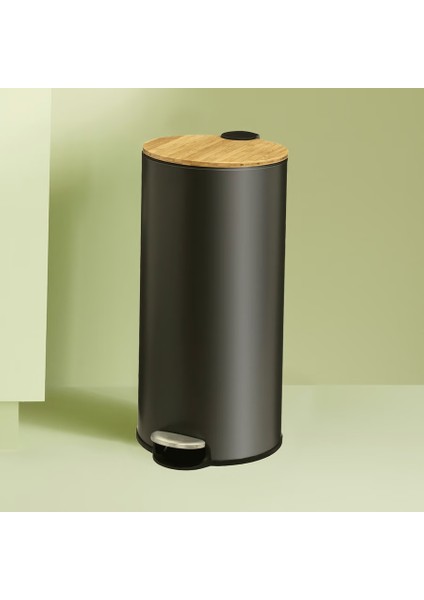 Çöp Kovaları Simply Smart Bambou 30 Lt Metal Siyah