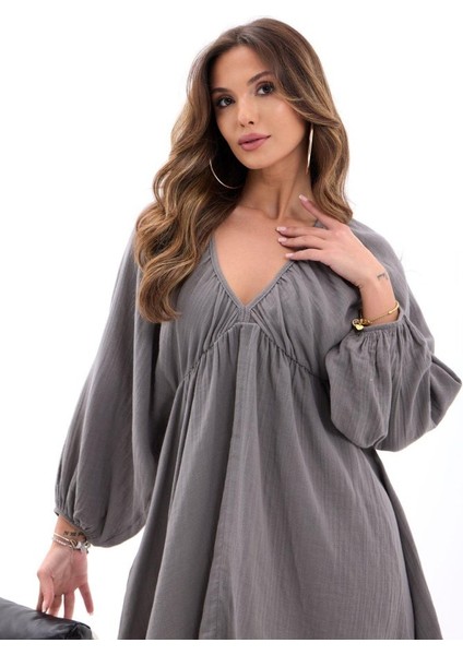 6327 Elbise-Gri fiyatları