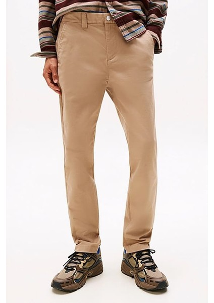 Erkek Austin Slim Fit Klasik Chino Pantolon - Bej