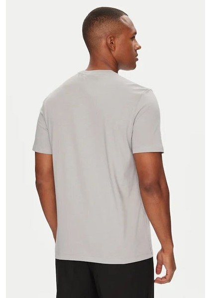 Erkek Logo Patch'li T-Shirt - Gri fiyatları