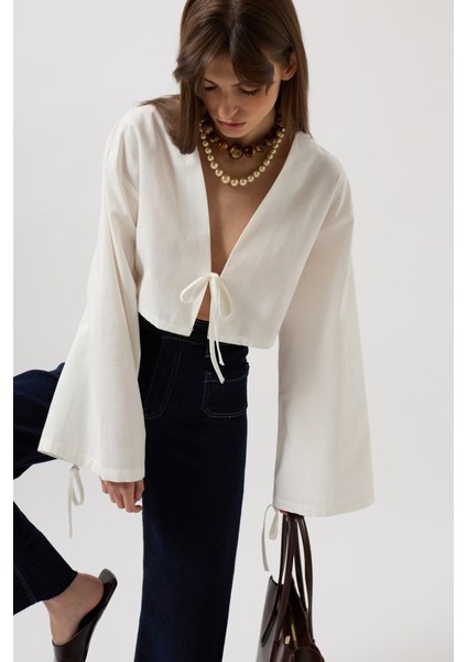 Bağlama Detay Uzun Kol Bluz modelleri