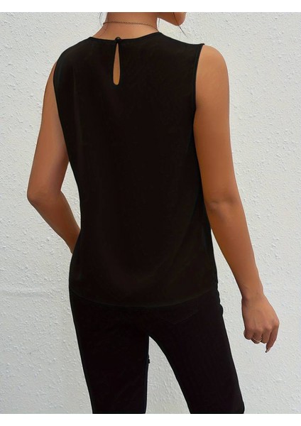 Kadın Askılı Yuvarlak Büzgü Yaka Sandy Bluz fiyatları