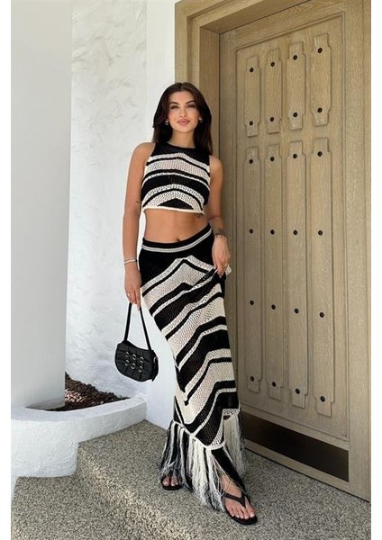 Lenny Püskül Detaylı Crop Takım 9863