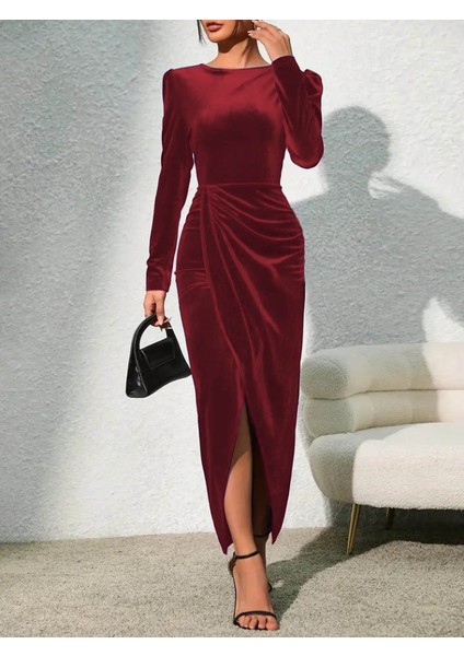 Kadın Uzun Kollu Bisiklet Yaka Önden Büzgü Detaylı Önden Çapraz Detay fiyatları