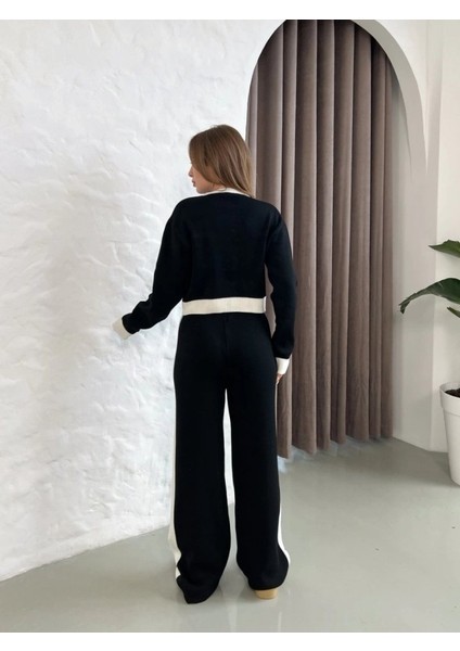 Kadın Uzun Kollu Şerit Detay Triko Takım indirimleri