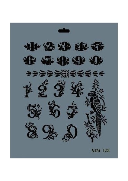 Rich New Seri N123 Stencil 35X25 cm