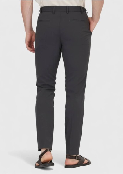 Koyu Gri Düz Dokuma Jogging Fit Casual Pantolon fırsatları