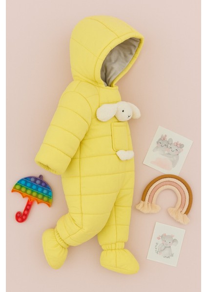 Yeni Sezon Cepli Sevimli Tavşan Figürlü Kapüşonlu Bebek-Çocuk Kozmonot-Astronot Tulum fiyatları