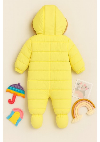 Yeni Sezon Cepli Sevimli Tavşan Figürlü Kapüşonlu Bebek-Çocuk Kozmonot-Astronot Tulum modelleri