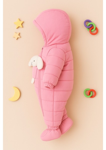 Yeni Sezon Cepli Sevimli Tavşan Figürlü Kapüşonlu Bebek-Çocuk Kozmonot-Astronot Tulum fiyatları