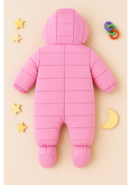 Yeni Sezon Cepli Sevimli Tavşan Figürlü Kapüşonlu Bebek-Çocuk Kozmonot-Astronot Tulum modelleri