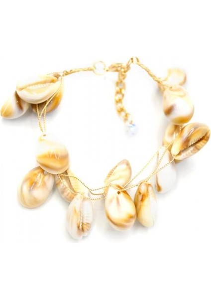 Deniz Kabuğu Bileklik - Kahverengi