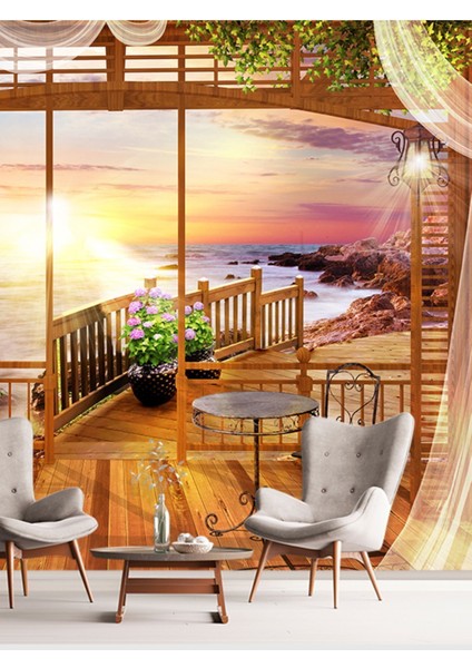 Kamelya Desenli Isı ve Ses Yalıtımlı Sağlıklı Tekstil Duvar Kağıdı fiyatları