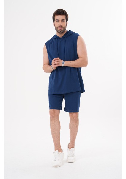 Erkek Spor Gym Sadece Atlet Parıs Baskılı Pamuklu