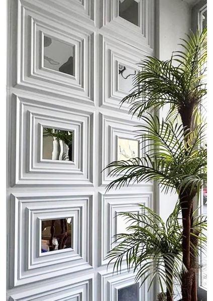 3D Kare Pleksi Duvar & Tavan Paneli 50x50 cm (Ayna Uyumlu) fırsatları