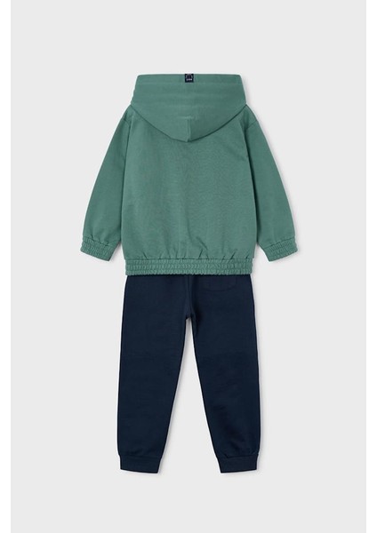 Erkek Çocuk Normal Kalıp Kapüşonlu Baskılı 2'li Eşofman Takımı - Yeşil fiyatları