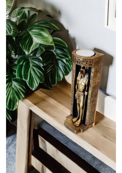 Polyester Mısır Figürü Anubis Figürlü Mumluk fırsatları