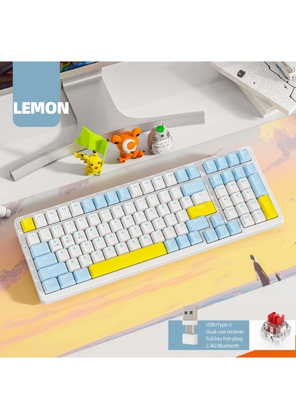 K96 Kablosuz Bluetooth Mekanik Oyuncu Klavyesi Hotswapp Oyuncu Klavyesi modelleri