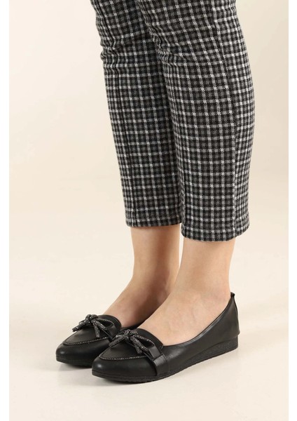 79303 Siyah Hafif Rahat Günlük Kadın Babet modelleri