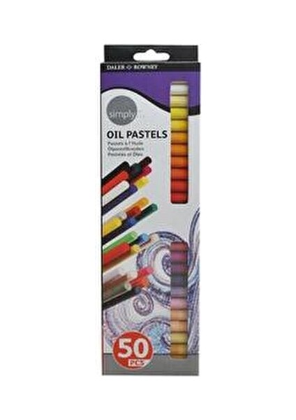 Simply Yağlı Pastel Boya 50 Renk Kolay Uygulama ve Mükemmel Karışım Özelliği