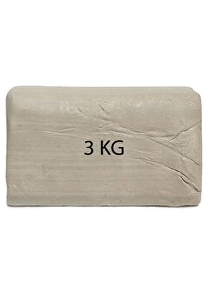 Beyaz Seramik Hamuru 3 kg 1050°C Bisküvi Pişirim Derecesi ile Seramik Yapımına Uygun
