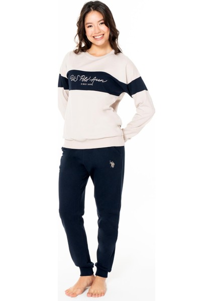 Kadın 2 Iplik Kışlık Ev Giyim Pijama Takım, Dar Paça, Uzunkol, Cep Detaylı fiyatları