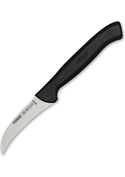 38044 Ecco Kıvrık Eğri Sebze Dekor Bıçağı 7,5 cm Siyah