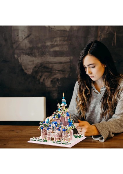 Kadablk Çiçekli Mimari Kale Serisi Mikro Blok Yapı Setleri - 4000+ Parça indirimleri