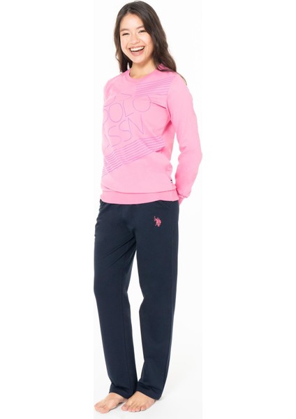 Kadın 2 Iplik Kışlık Ev Giyim Pijama Takım, Us Polo Assn Yazılı