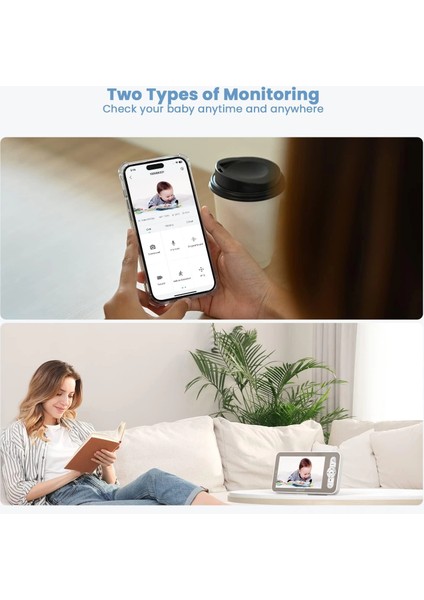 Video Bebek Monitörü Kamerası 2k Hd - 5 Inc - 1 Kamera fiyatları