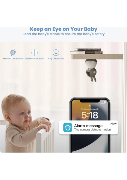 Video Bebek Monitörü Kamerası 2k Hd - 5 Inc - 1 Kamera fırsatları