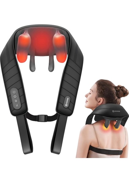 Comfıer Kablosuz Boyun ve Omuz Masaj Aleti - Gri