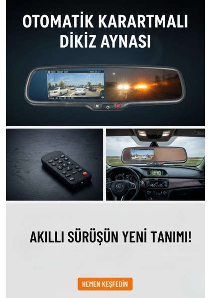 Araç Içi Karartmalı Dikiz Aynası Dvr Kamera | Full Hd 1080P, 4.3 Inç Tft Ekran, Hdr fiyatları