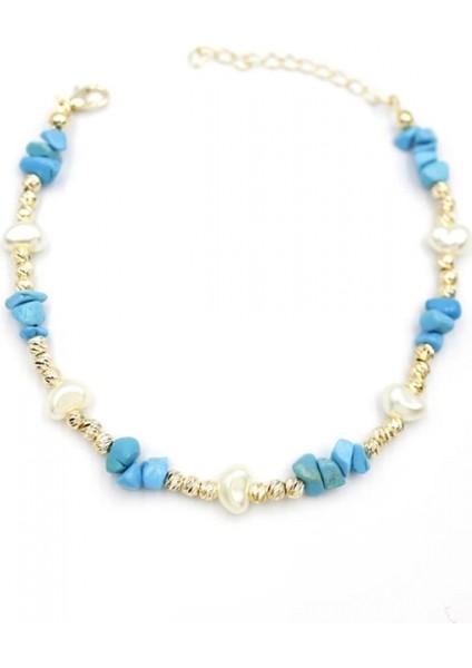 Dorika Taş Halhal - Turkuaz