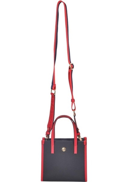 Çapraz Askılı Kadın Çanta Lacivert-Beyaz-Kırmızı fiyatları