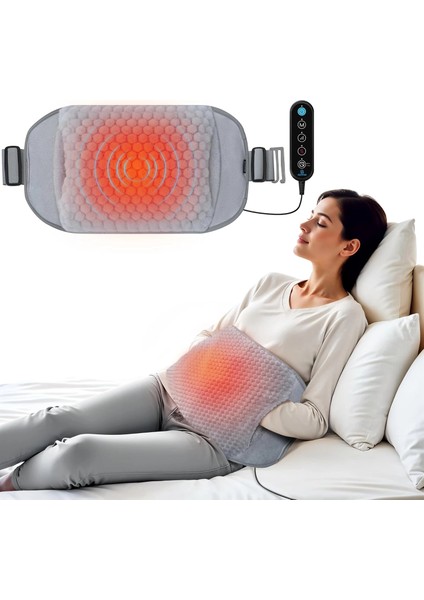 Comfıer Sırt Ağrısı Giderici Isıtma Pedi, El Isıtıcı Cepli Isıtmalı Bel Masaj - Gri