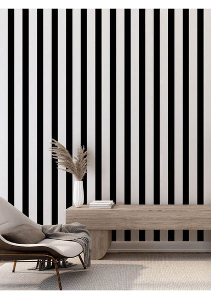 Siyah Beyaz Geometrik Desenli Isı ve Ses Yalıtımlı Sağlıklı Tekstil Duvar Kağıdı fiyatları
