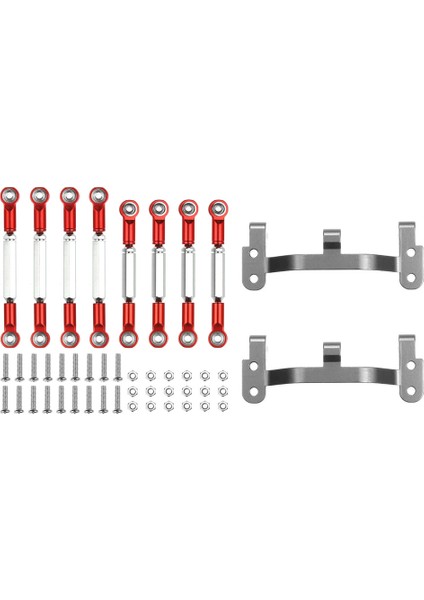 Yükseltme Metal Çekme Çubuk Bağlantı Çubuk Taban Braketi Wpl B1 B14 B24 C14 C24 1/16 Rc Araç Yedek Parçalar Aksesuarları, Kırmızı (Yurt Dışından)