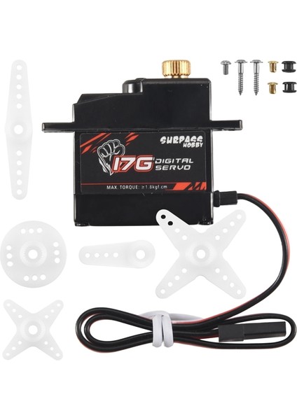 Rc Airplane Robot 1/18 Kamyon Otomobil Teknesi Kanal Uçak Için Hobi S0017M 17G Metal Gear 1.8 kg Dijital Servo (Yurt Dışından)